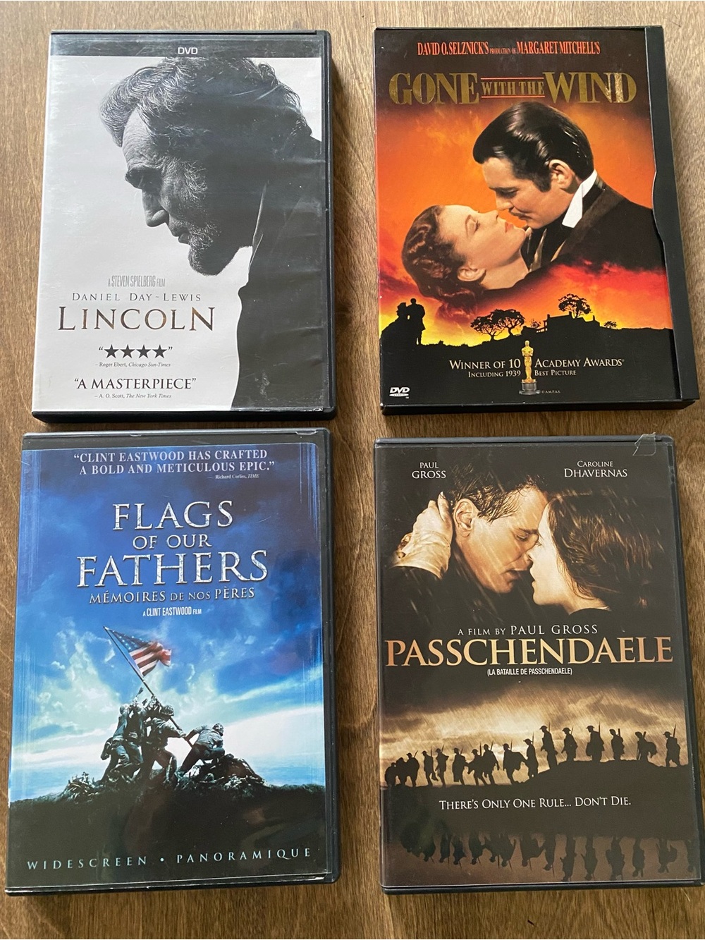 Various War Movies DVDs
